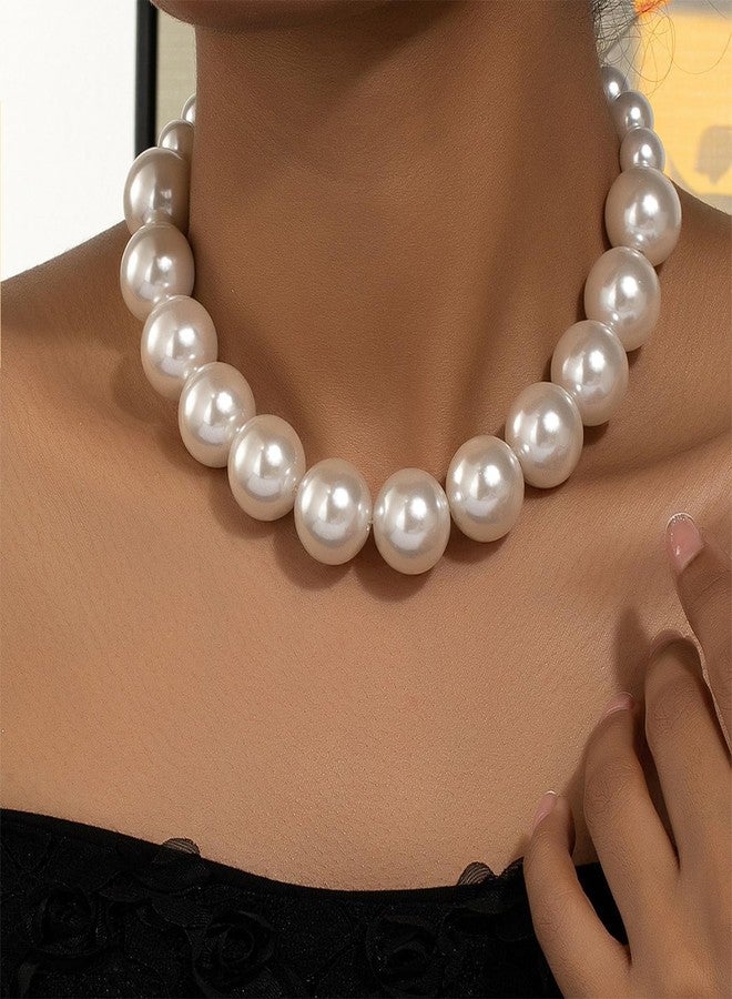 JAVARNV Chunky Pearl Necklaces for Women Pearl Necklace and Earring Set Dainty Gold Jewelry Set Wedding Jewelry Set for Bride Christmas Gifts Stocking Stuffers - Image 3